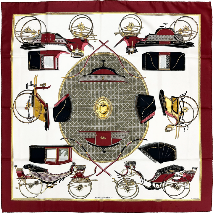 HERMÈS CARRÉ LES VOITURES À TRANSFORMATION SILK SCARF