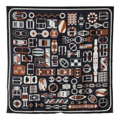 HERMÈS CARRE EN BOUCLES SILK SCARF