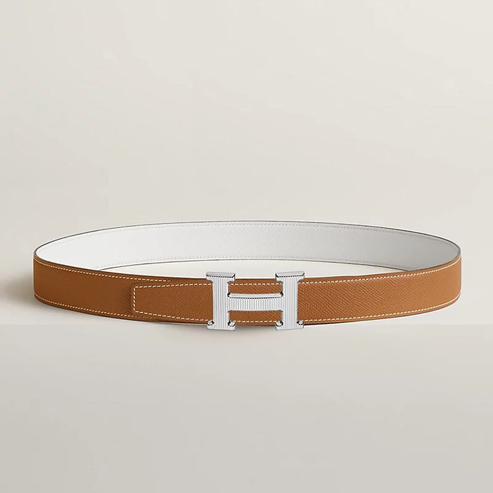 HERMÈS H STRIEE BUCKLE REVERSIBLE LEATHER BELT