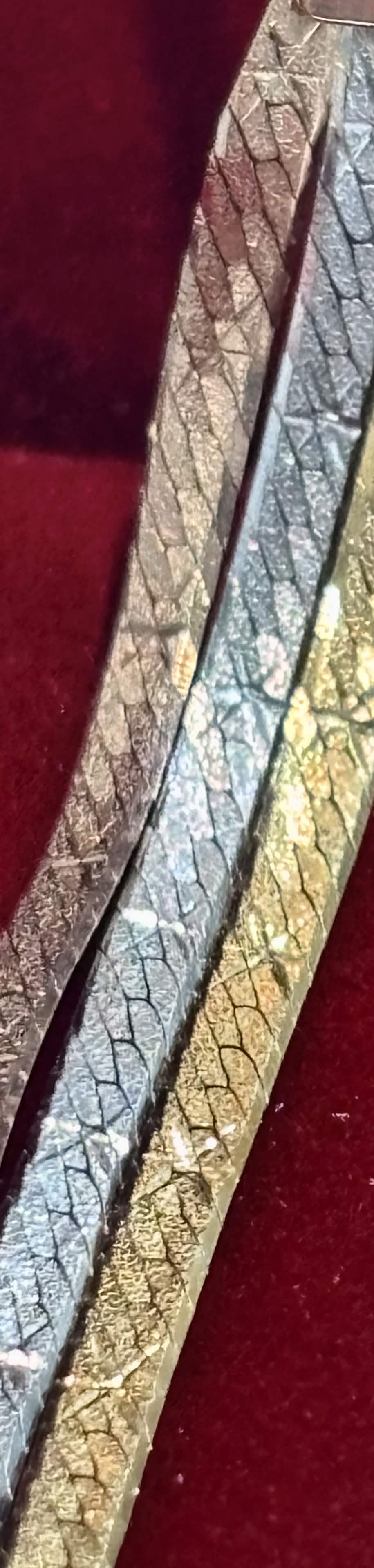HERRINGBONE TRI-COLOR 14K GOLD NECKLACE