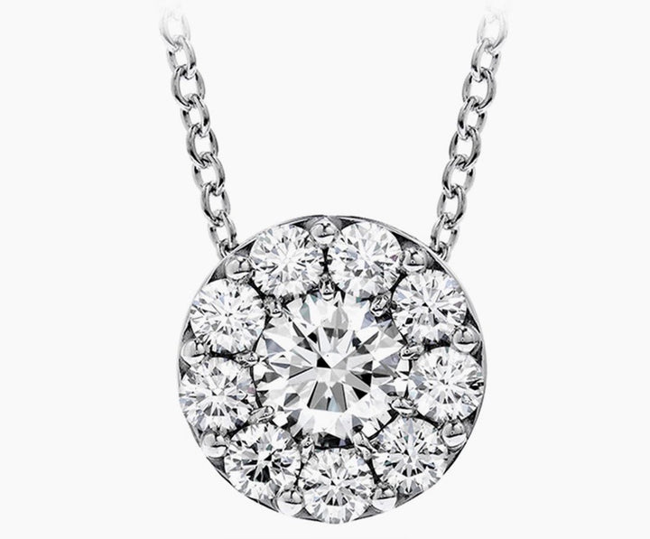 HEARTS ON FIRE FULFILLMENT 18K WHITE GOLD DIAMOND PENDANT NECKLACE