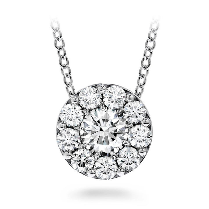 HEARTS ON FIRE FULFILLMENT 18K WHITE GOLD DIAMOND PENDANT NECKLACE