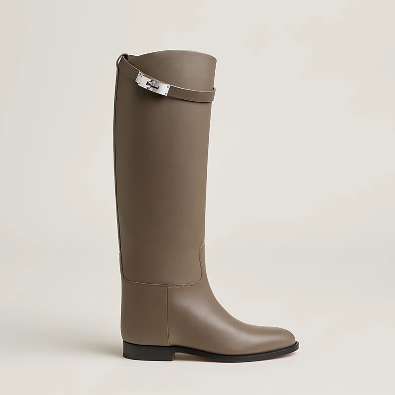 HERMÈS BOX CALFSKIN LEATHER JUMPING RIDING BOOTS