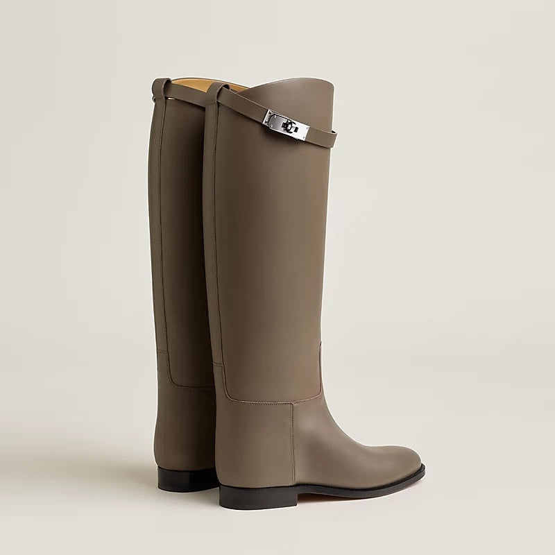 HERMÈS BOX CALFSKIN LEATHER JUMPING RIDING BOOTS