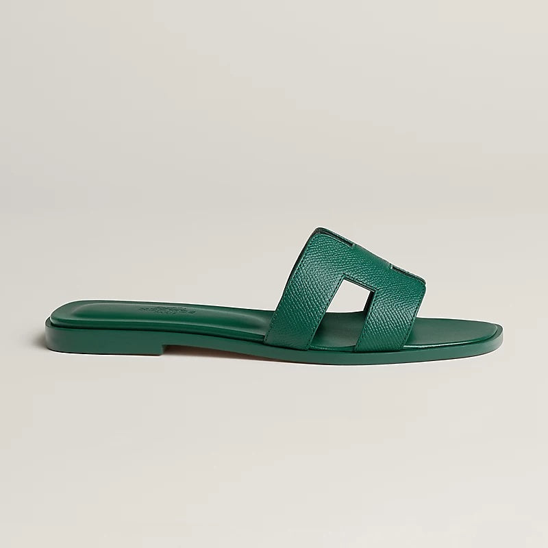 HERMÈS ORAN EPSOM CALFSKIN LEATHER MULES