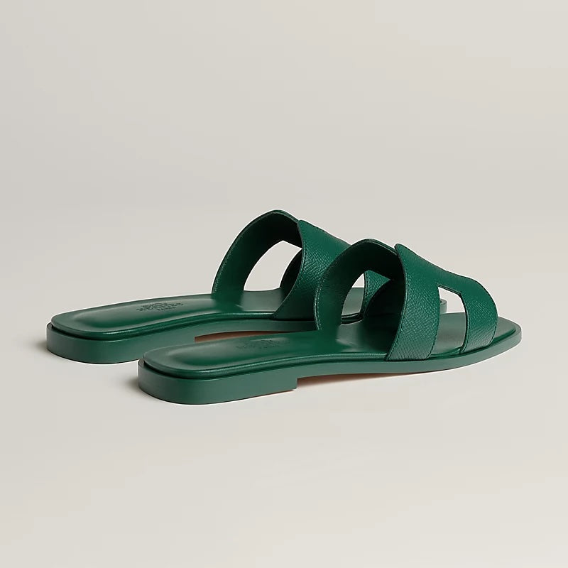 HERMÈS ORAN EPSOM CALFSKIN LEATHER MULES