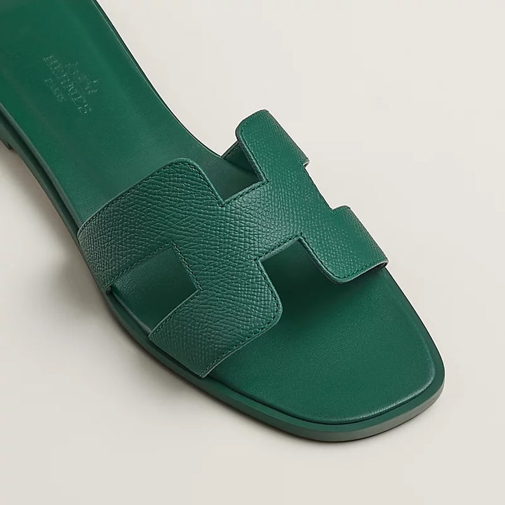 HERMÈS ORAN EPSOM CALFSKIN LEATHER MULES