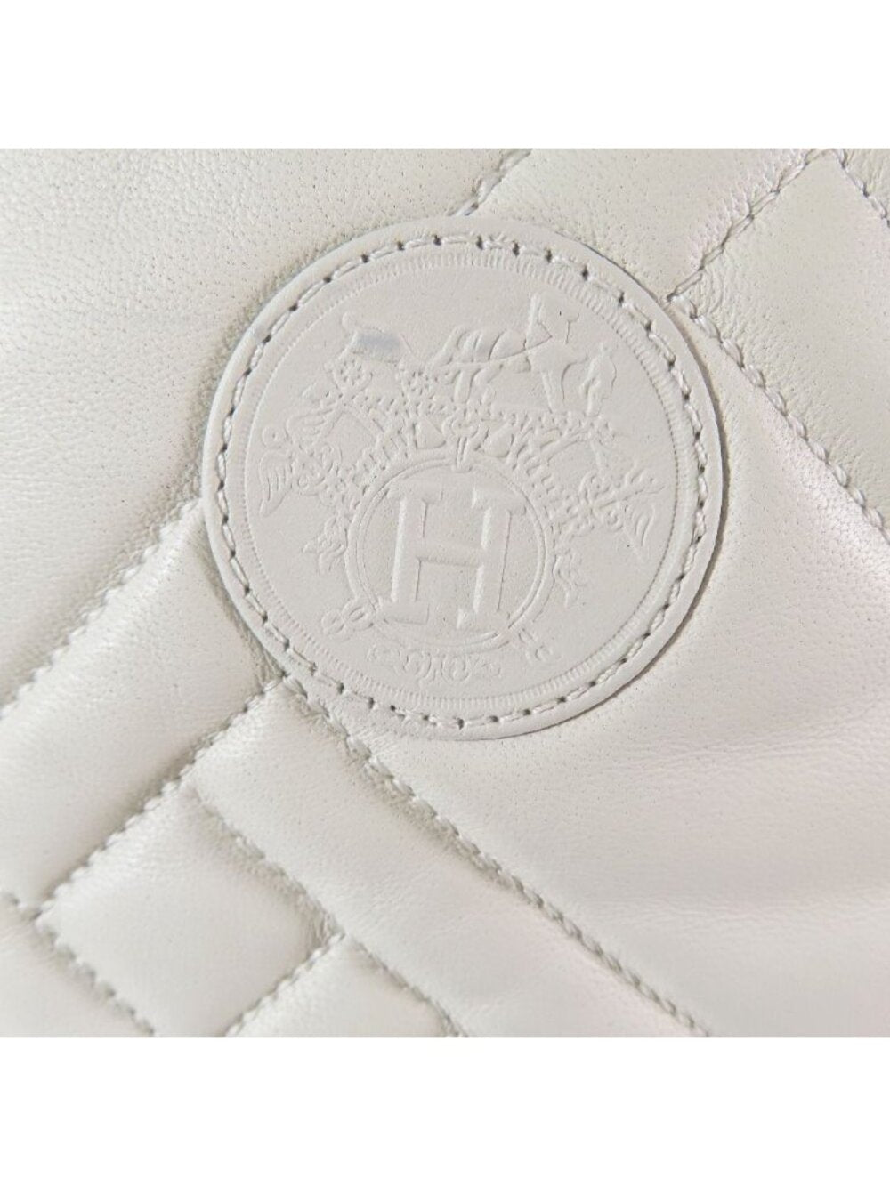 HERMÈS MOSAÏQUE FUJI QUILTED GOATSKIN LEATHER BOOTS IN BEIGE GLAISE