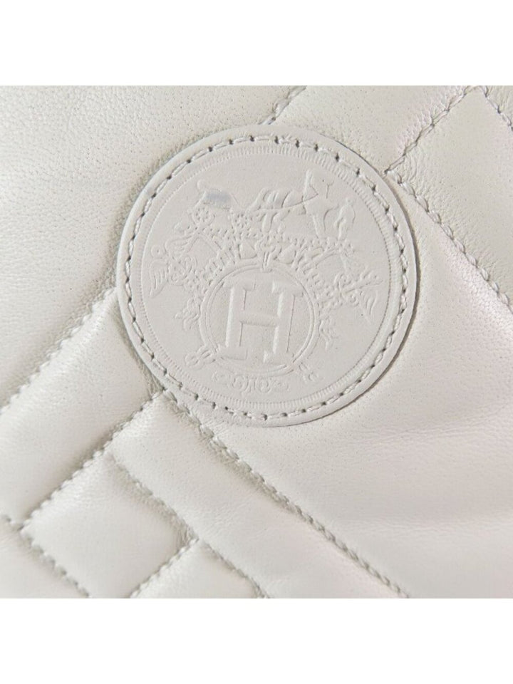 HERMÈS MOSAÏQUE FUJI QUILTED GOATSKIN LEATHER BOOTS IN BEIGE GLAISE