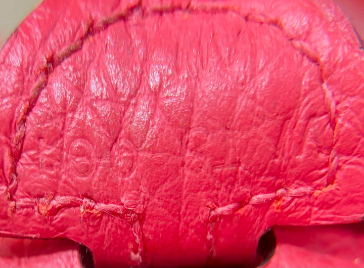 HERMÈS MINI EVELYNE CLÉMENCE LEATHER CROSSBODY BAG IN ROUGE PIVOINE