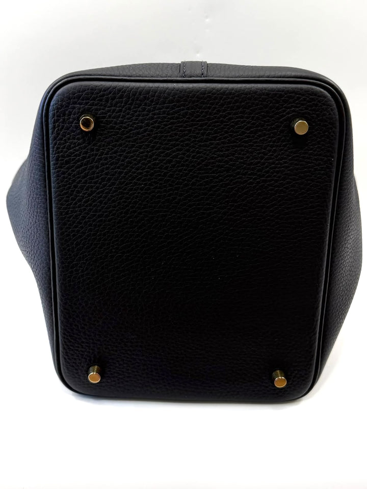 HERMÈS TAURILLON CLÉMENCE LEATHER PICOTIN LOCK 22 BUCKET BAG