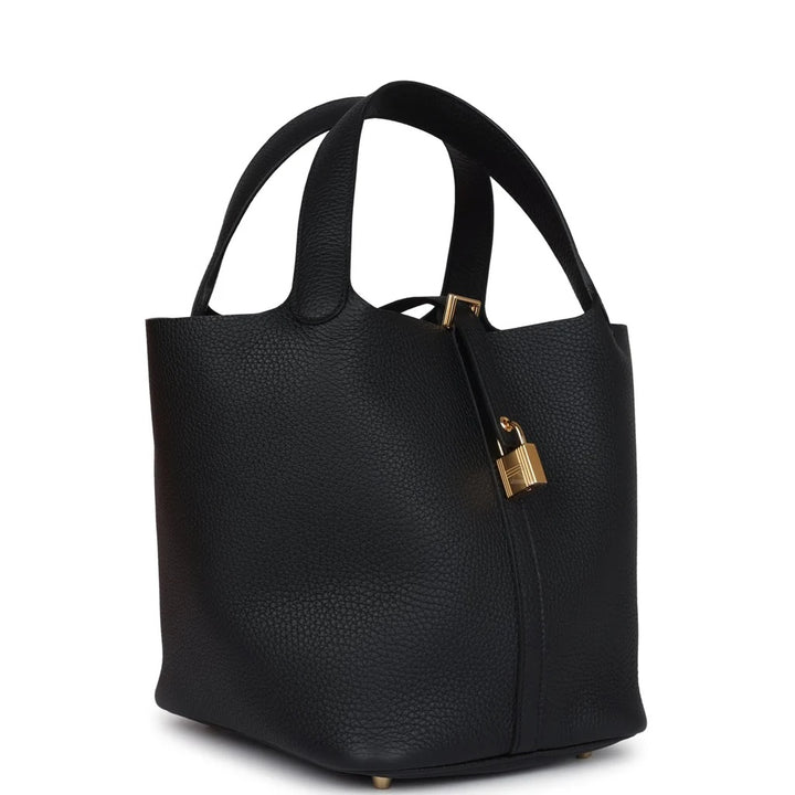 HERMÈS TAURILLON CLÉMENCE LEATHER PICOTIN LOCK 22 BUCKET BAG