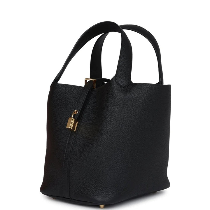 HERMÈS TAURILLON CLÉMENCE LEATHER PICOTIN LOCK 22 BUCKET BAG