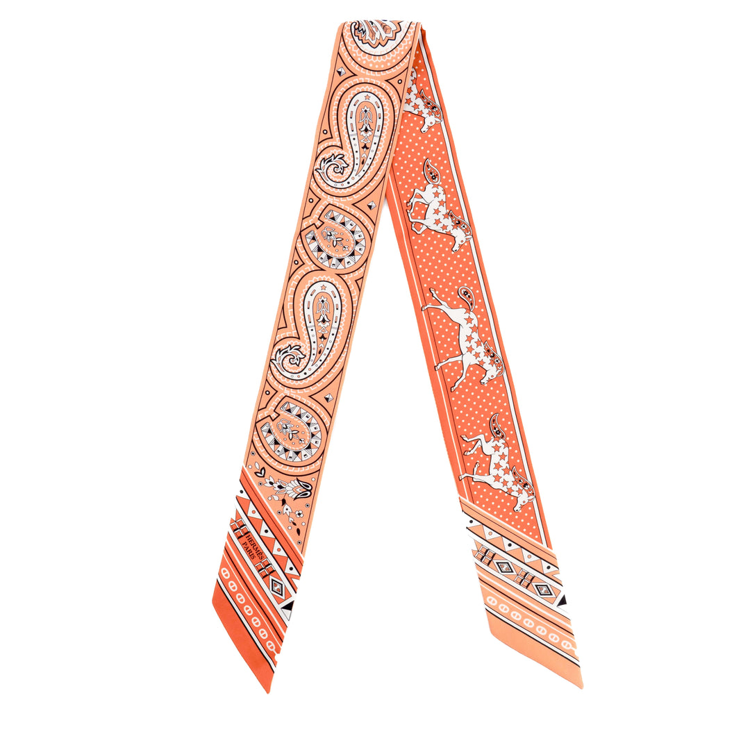 HERMÈS CHEVAL DE COEUR BANDANA SILK TWILLY