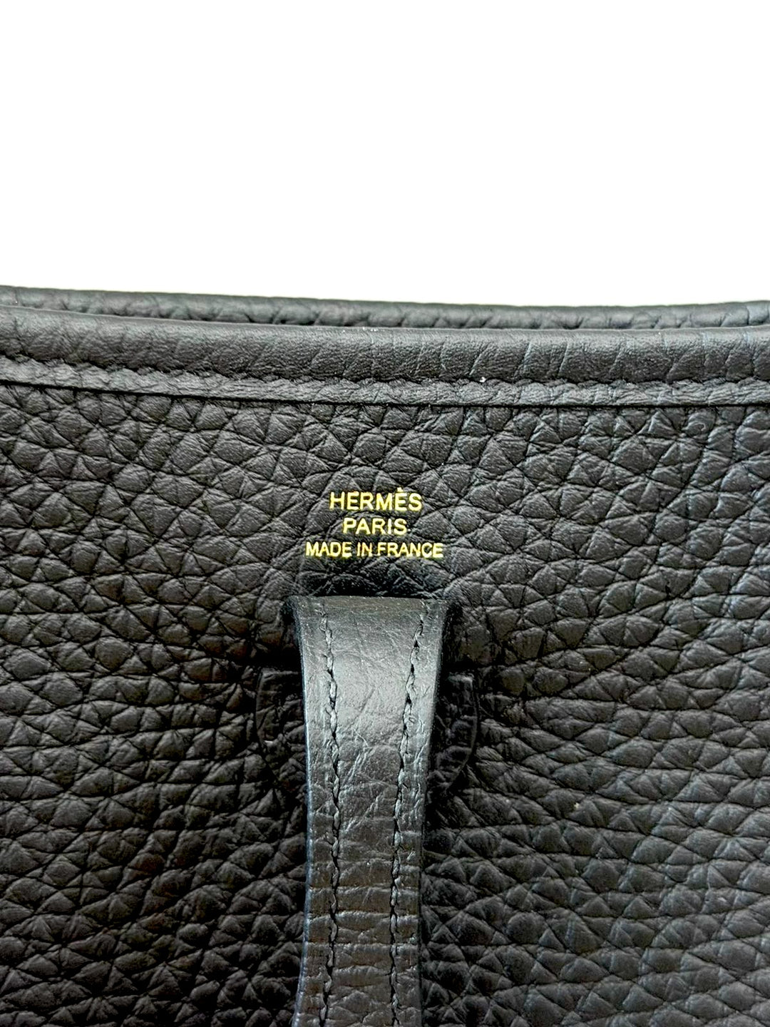 HERMÈS EVELYNE 16 AMAZONE TAURILLON CLEMENCE LEATHER CROSSBODY BAG IN NOIR
