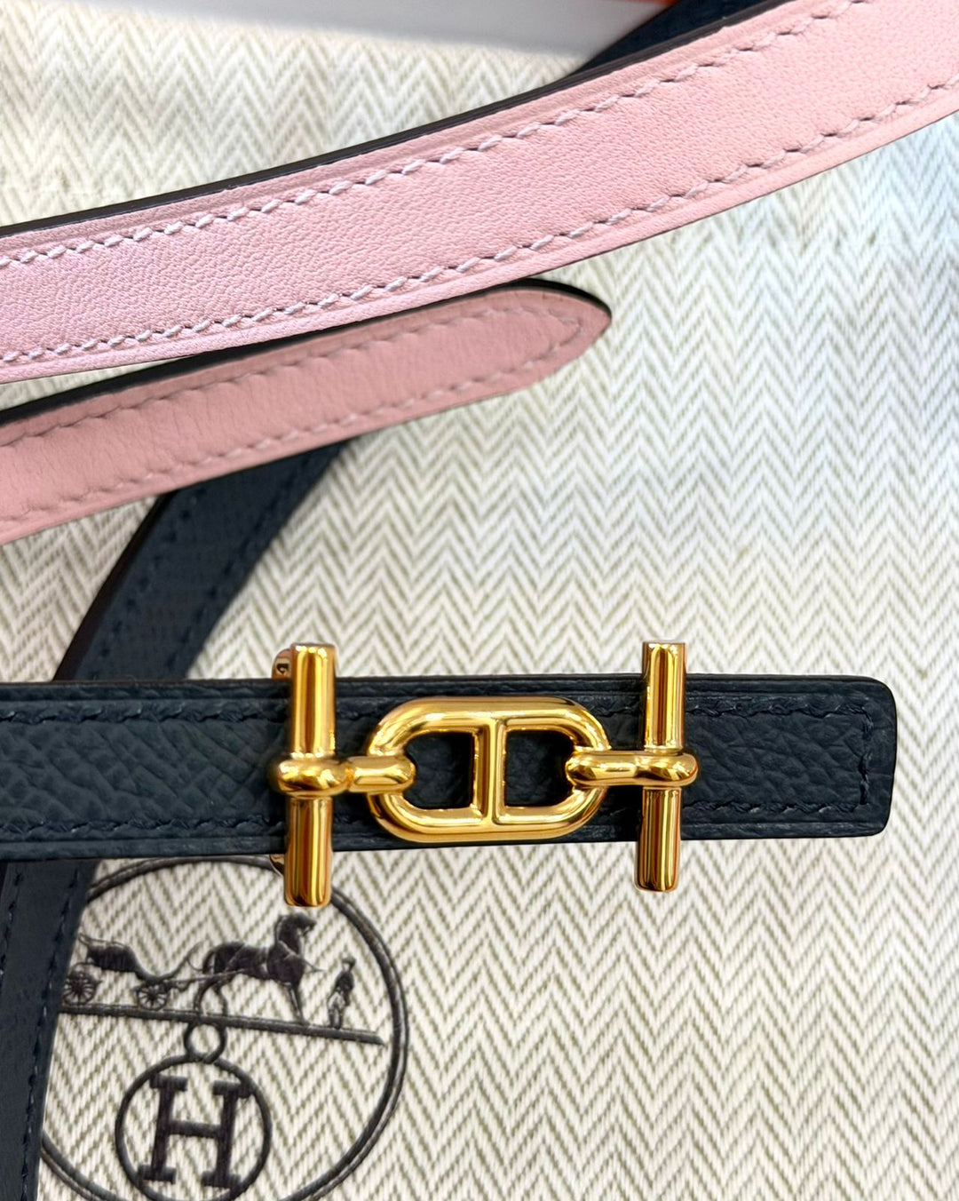 HERMÈS ANCRE SWIFT &amp; EPSOM LEATHER REVERSIBLE BELT