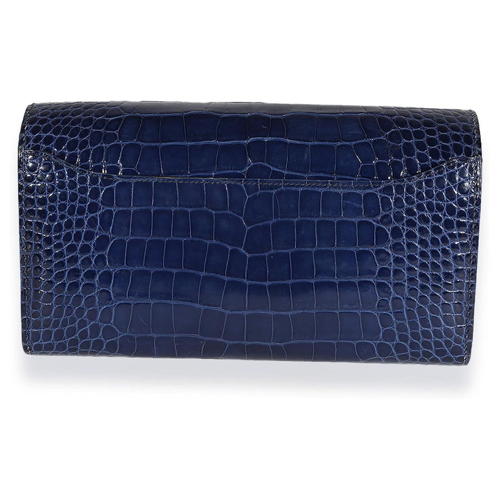 HERMÈS SHINY ALLIGATOR CONSTANCE WALLET
