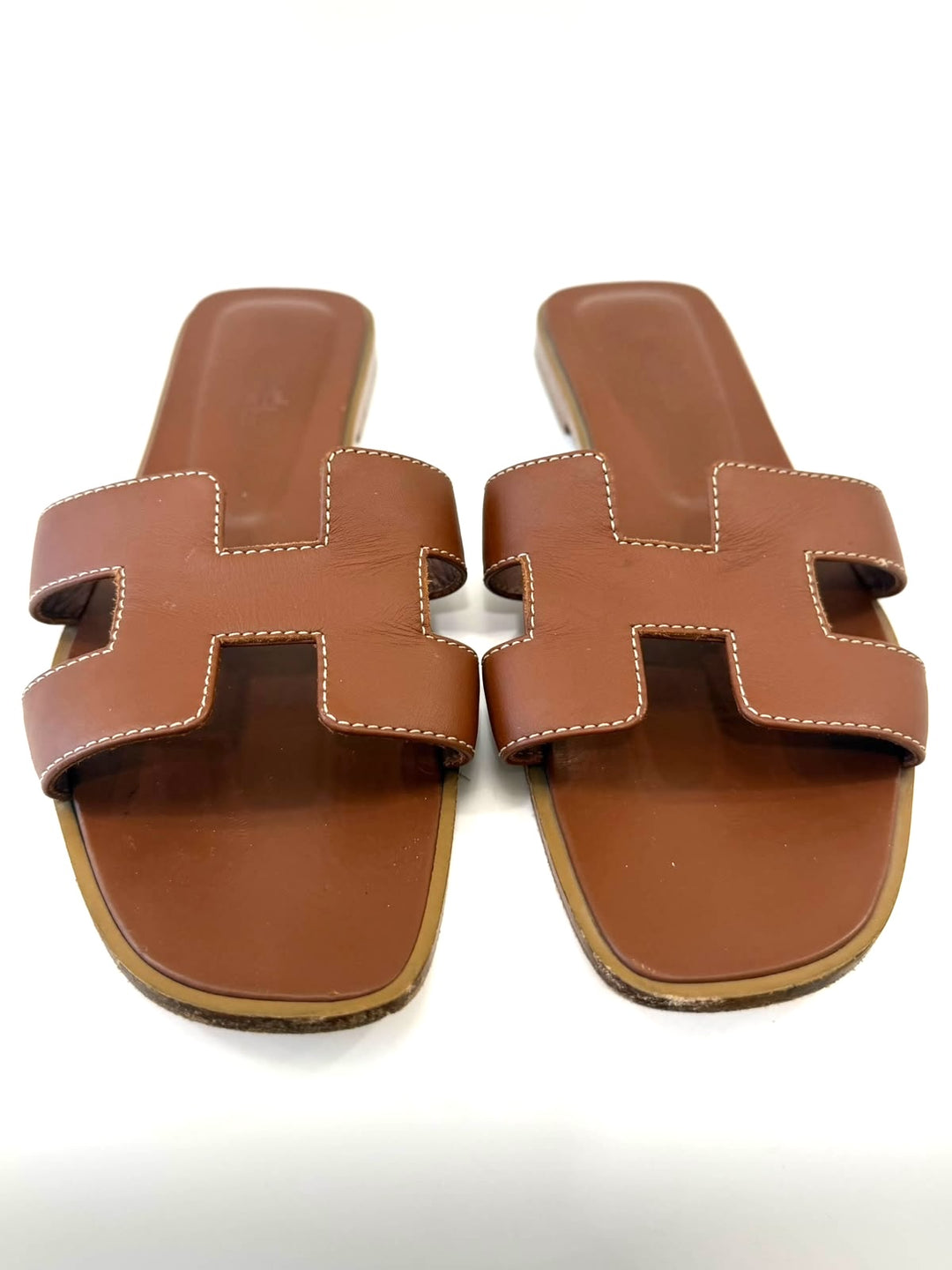 HERMÈS BOX CALFSKIN LEATHER ORAN MULES