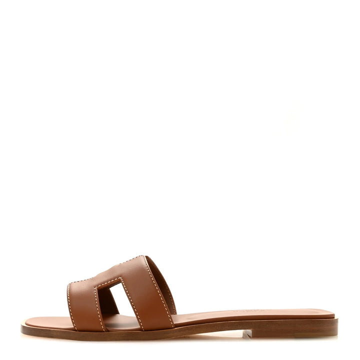 HERMÈS BOX CALFSKIN LEATHER ORAN MULES