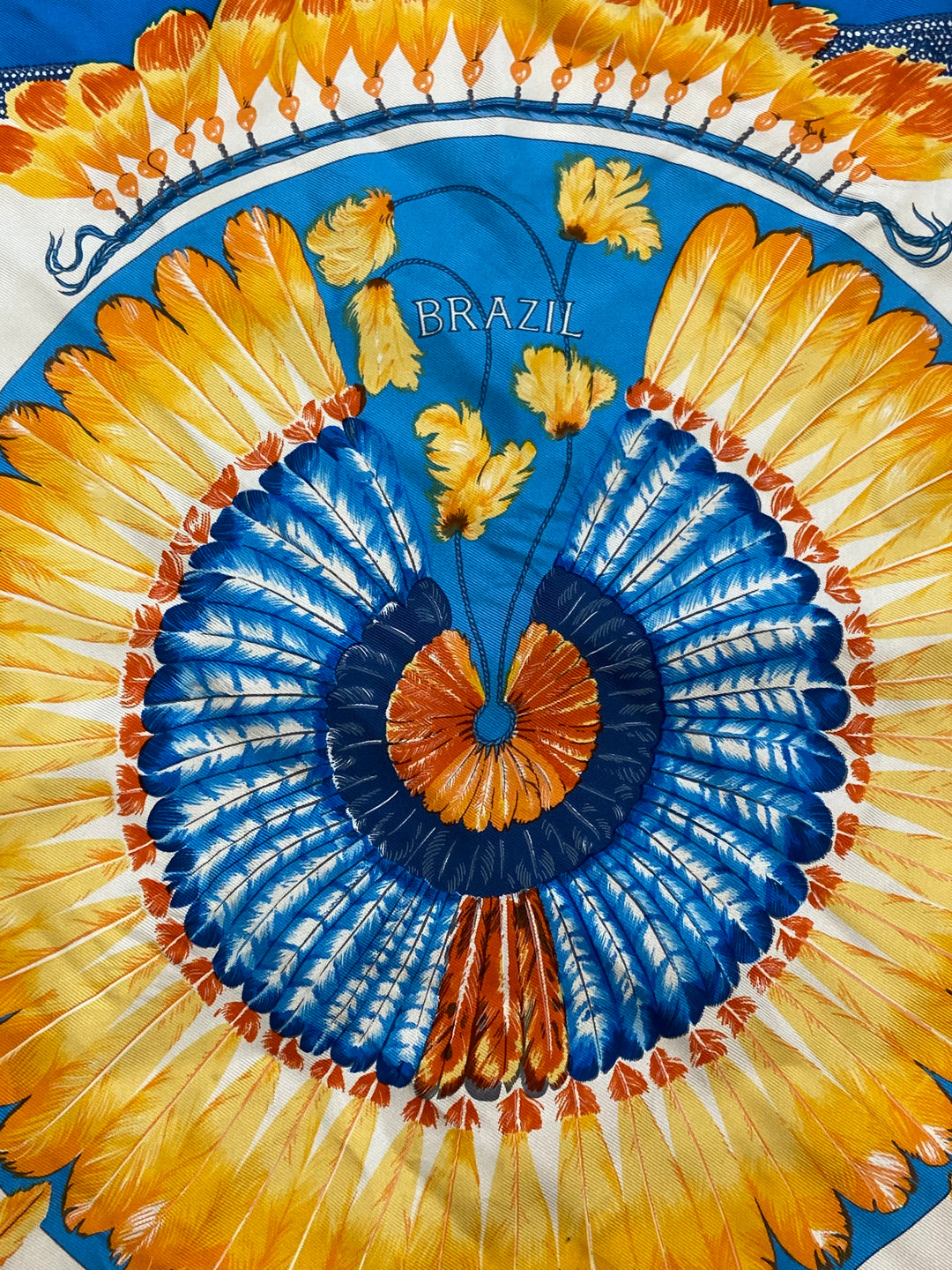 HERMÈS BRAZIL VINTAGE SILK SCARF