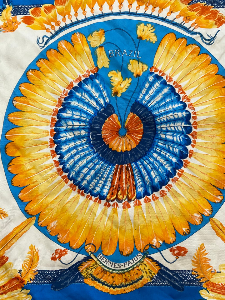 HERMÈS BRAZIL VINTAGE SILK SCARF