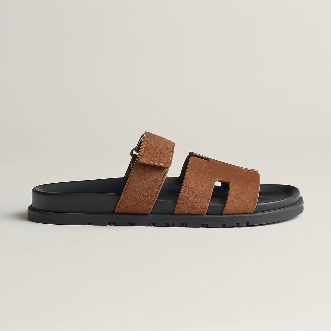 HERMÈS CALFSKIN LEATHER CHYPRE MULES