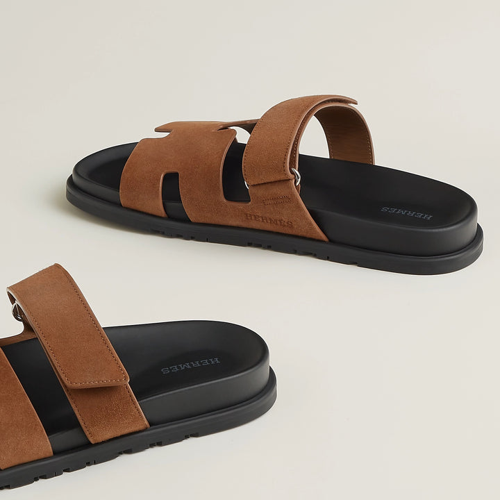 HERMÈS CALFSKIN LEATHER CHYPRE MULES