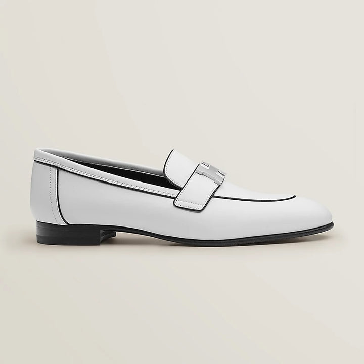 HERMÈS LADIES PARIS CALFSKIN LEATHER LOAFERS