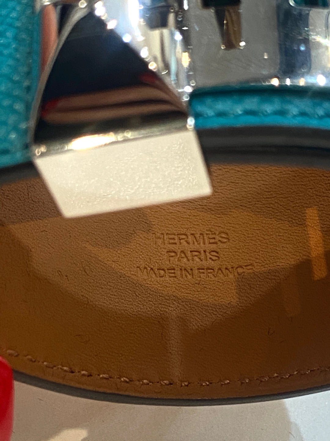 HERMÈS COLLIER DE CHIEN CUFF EPSOM LEATHER BRACELET