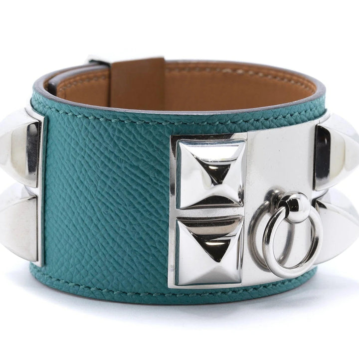 HERMÈS COLLIER DE CHIEN CUFF EPSOM LEATHER BRACELET
