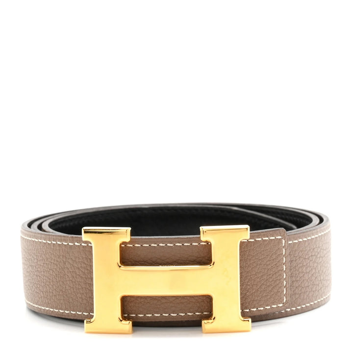HERMÈS CONSTANCE CALFSKIN LEATHER REVERSIBLE BELT