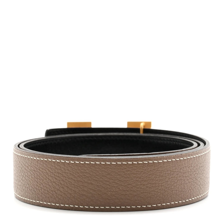 HERMÈS CONSTANCE CALFSKIN LEATHER REVERSIBLE BELT