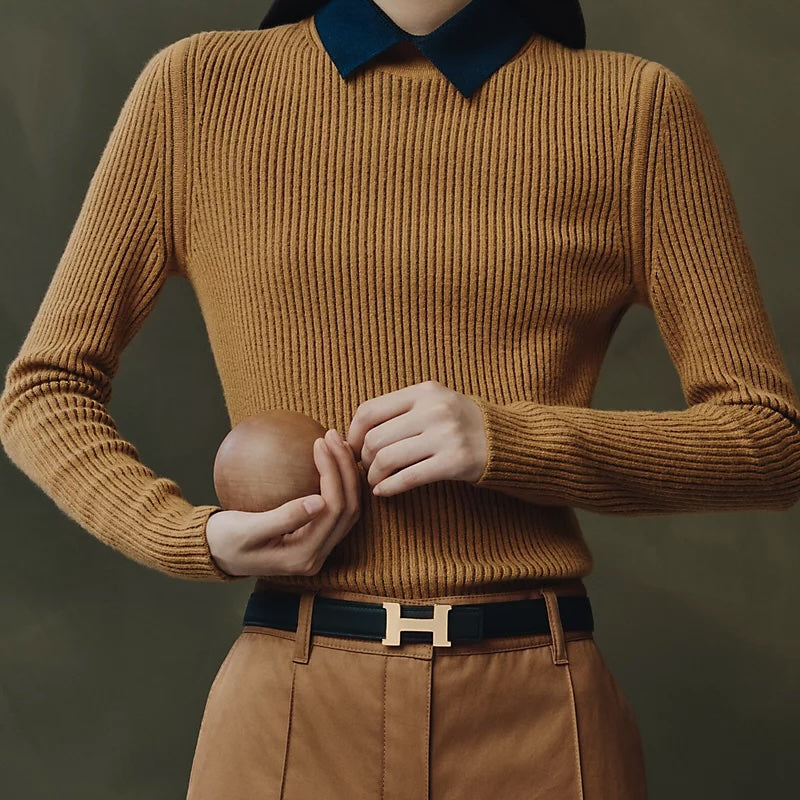 HERMÈS CONSTANCE CALFSKIN LEATHER REVERSIBLE BELT