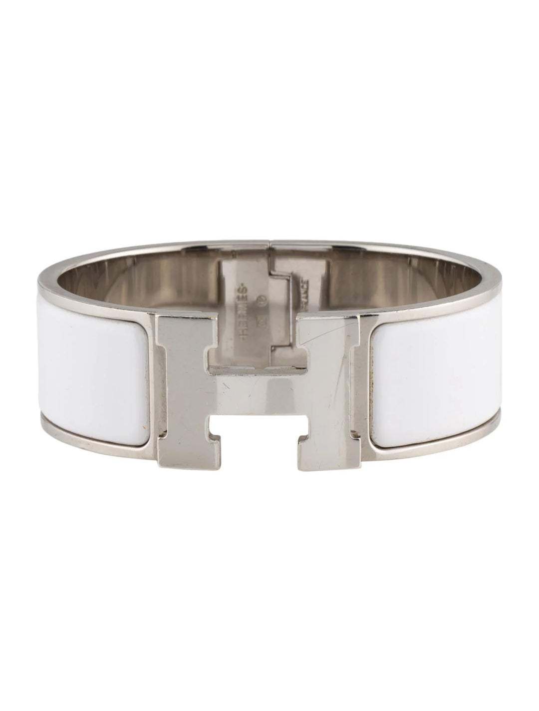 HERMÈS CLIC CLAC H ENAMEL WIDE CUFF BRACELET GM