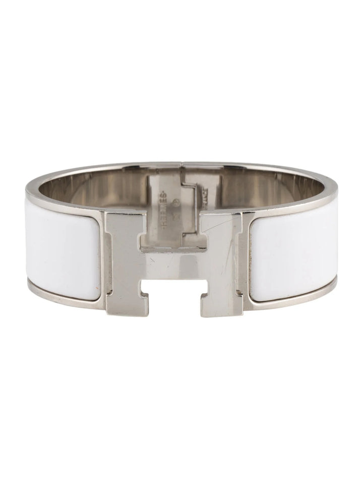 HERMÈS CLIC CLAC H ENAMEL WIDE CUFF BRACELET GM