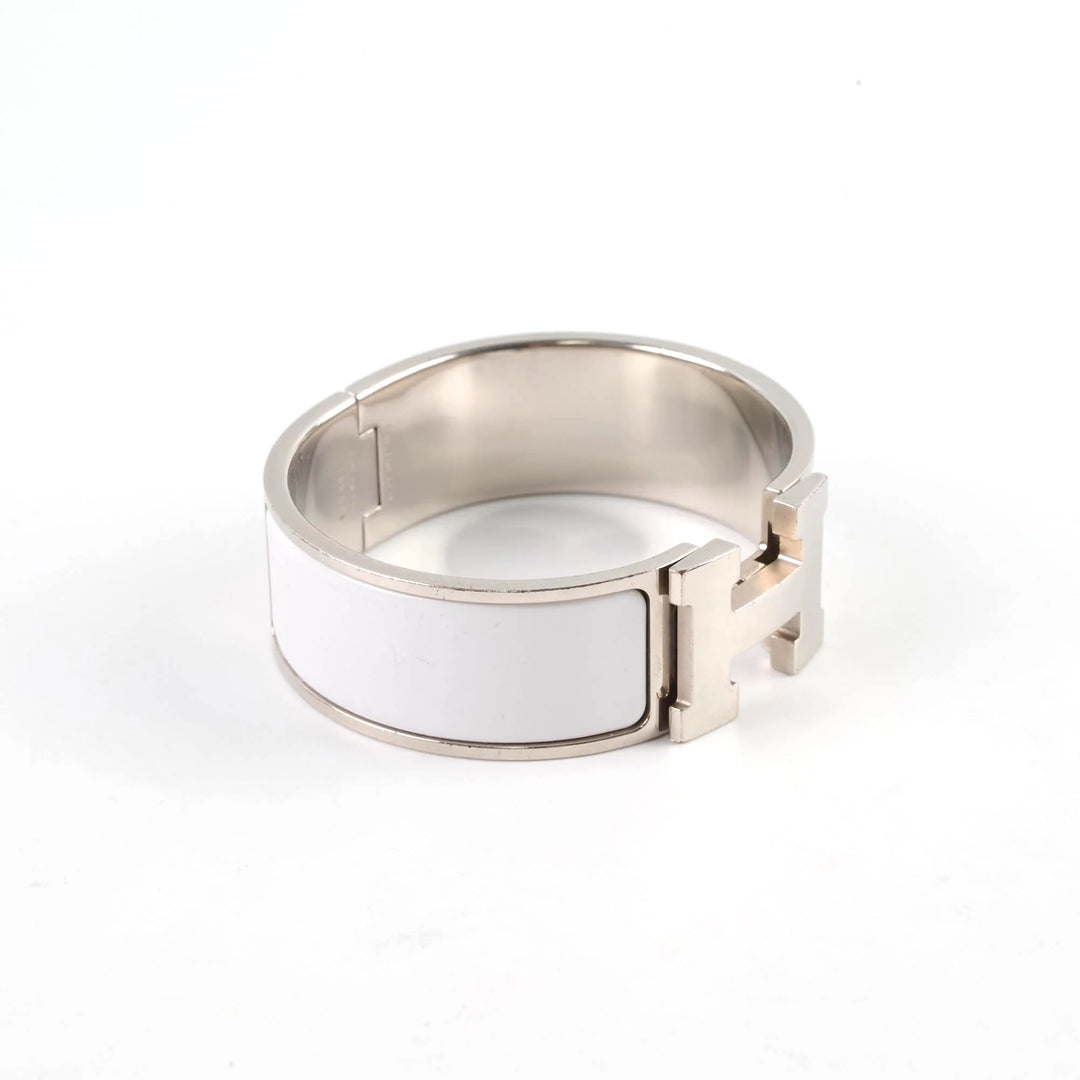 HERMÈS CLIC CLAC H ENAMEL WIDE CUFF BRACELET