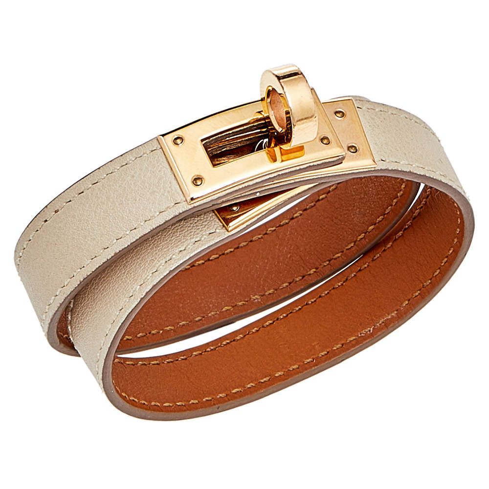 HERMÈS MINI KELLY DOUBLE TOUR EPSOM CALFSKIN LEATHER BRACELET