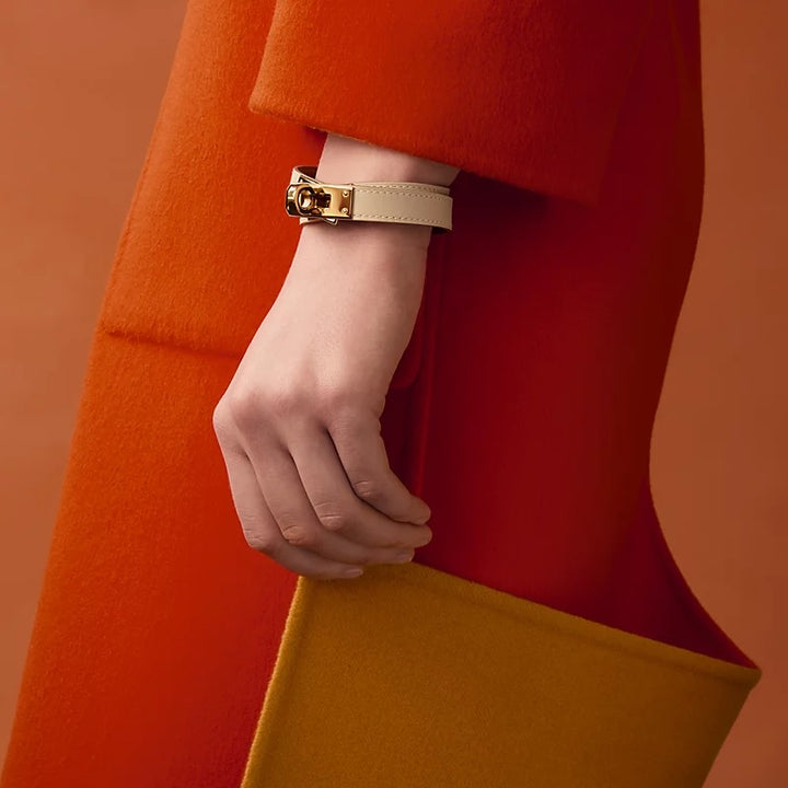 HERMÈS MINI KELLY DOUBLE TOUR EPSOM CALFSKIN LEATHER BRACELET