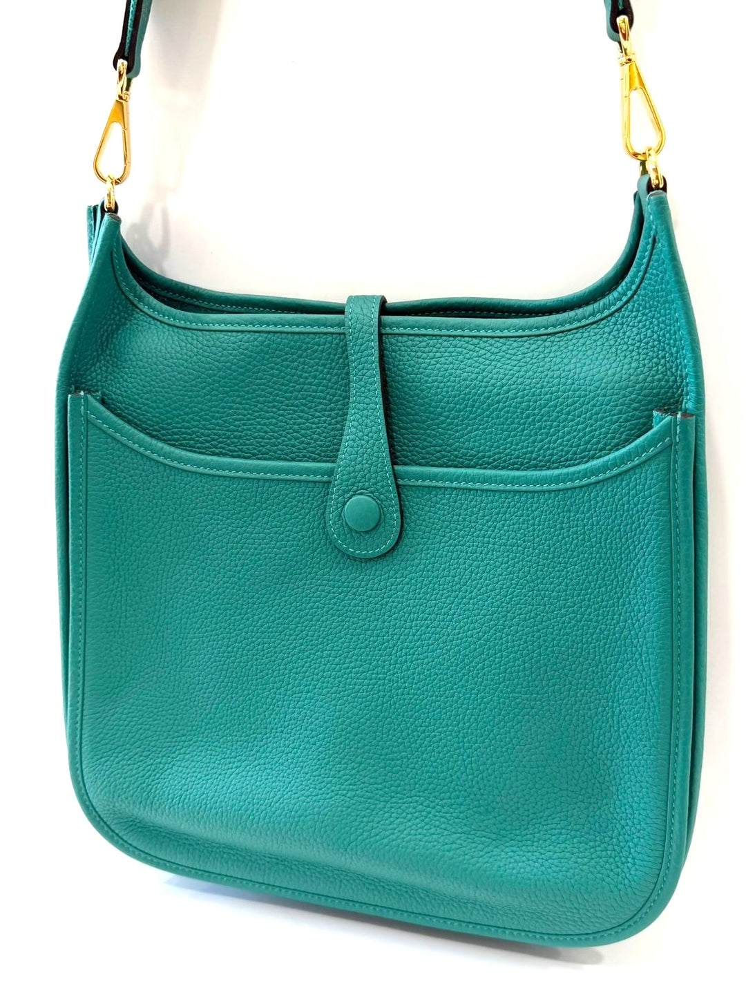 HERMÈS EVELYN 29 III PM MALACHITE EPSOM LEATHER CROSSBODY