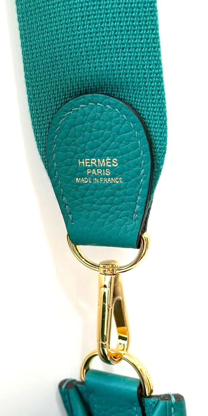 HERMÈS EVELYN 29 III PM MALACHITE EPSOM LEATHER CROSSBODY