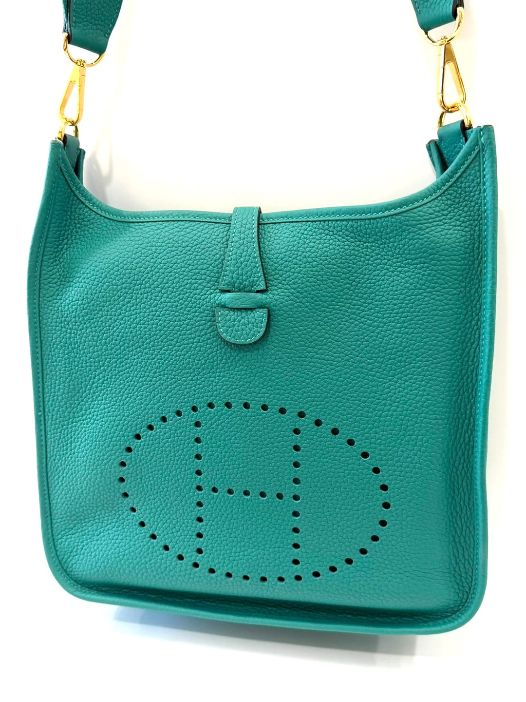 HERMÈS EVELYN 29 III PM MALACHITE EPSOM LEATHER CROSSBODY