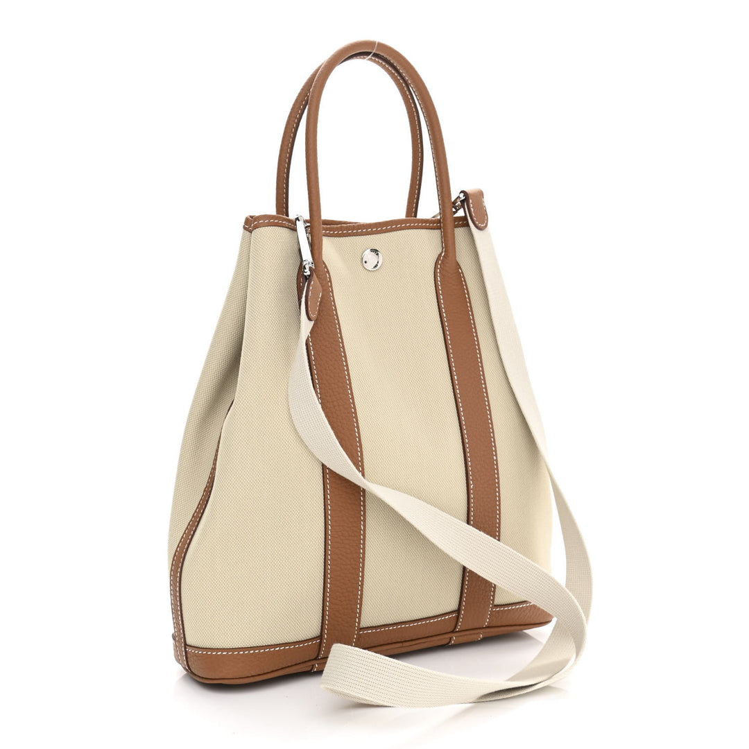 HERMÈS GARDEN FILE 28 TOTE BAG IN BETON/ OCRE