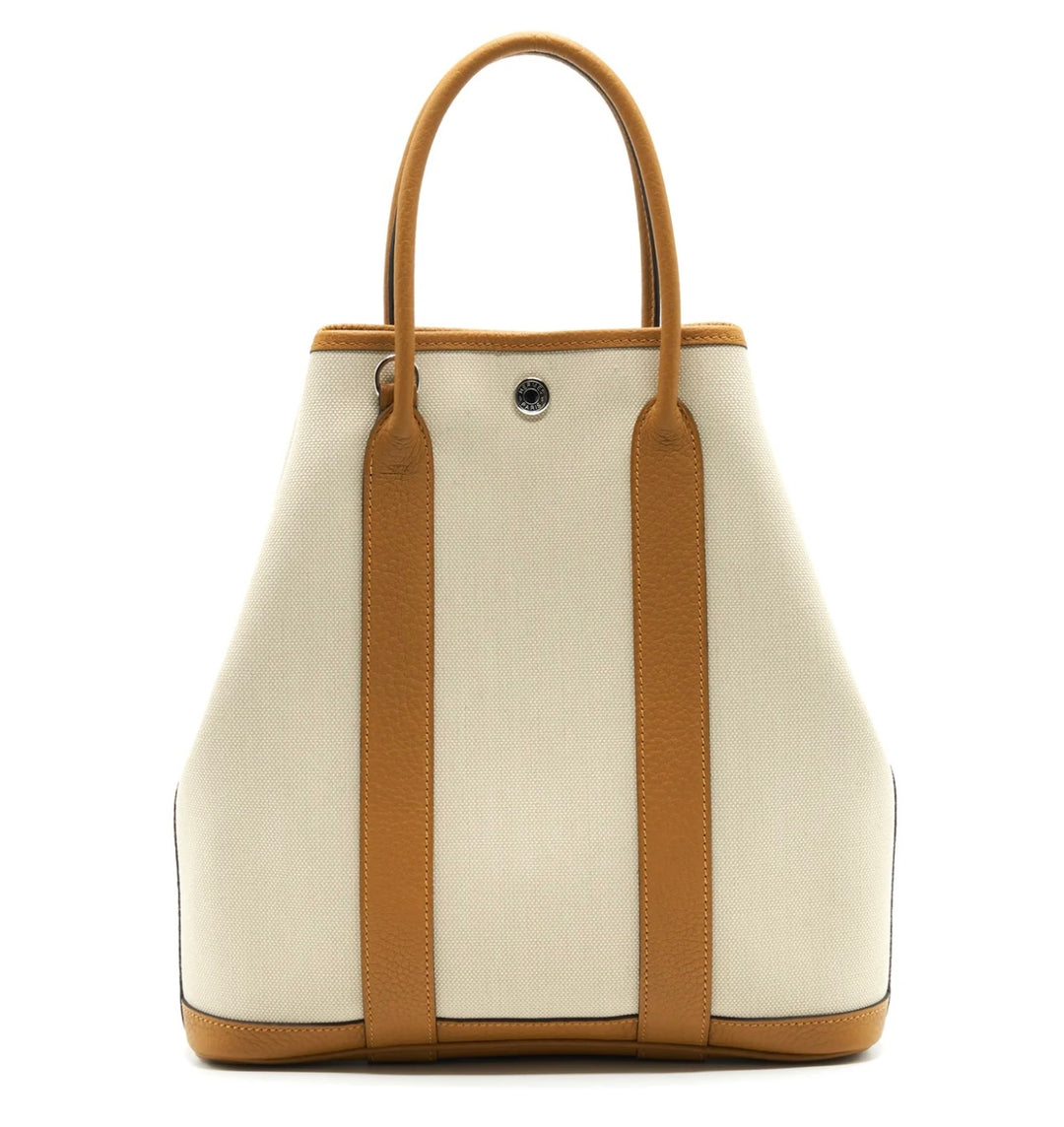 HERMÈS GARDEN FILE 28 TOTE BAG IN BETON/ OCRE