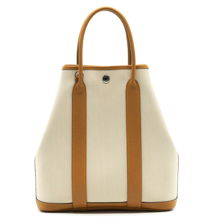 HERMÈS GARDEN FILE 28 TOTE BAG IN BETON/ OCRE