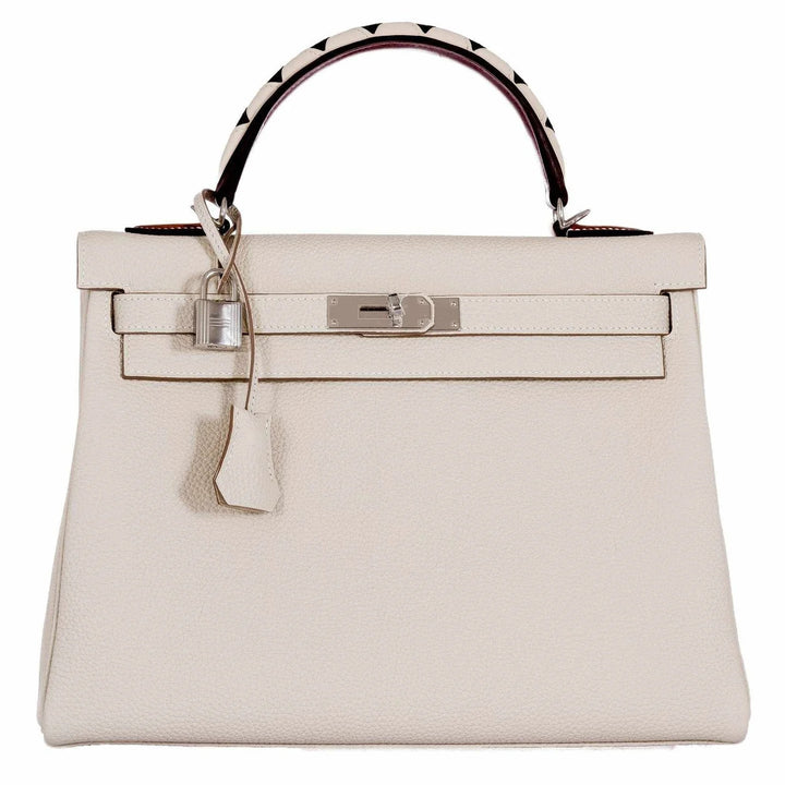 HERMÈS KELLY 32 RETOURNE “AU GALOP” TOGO LEATHER BAG