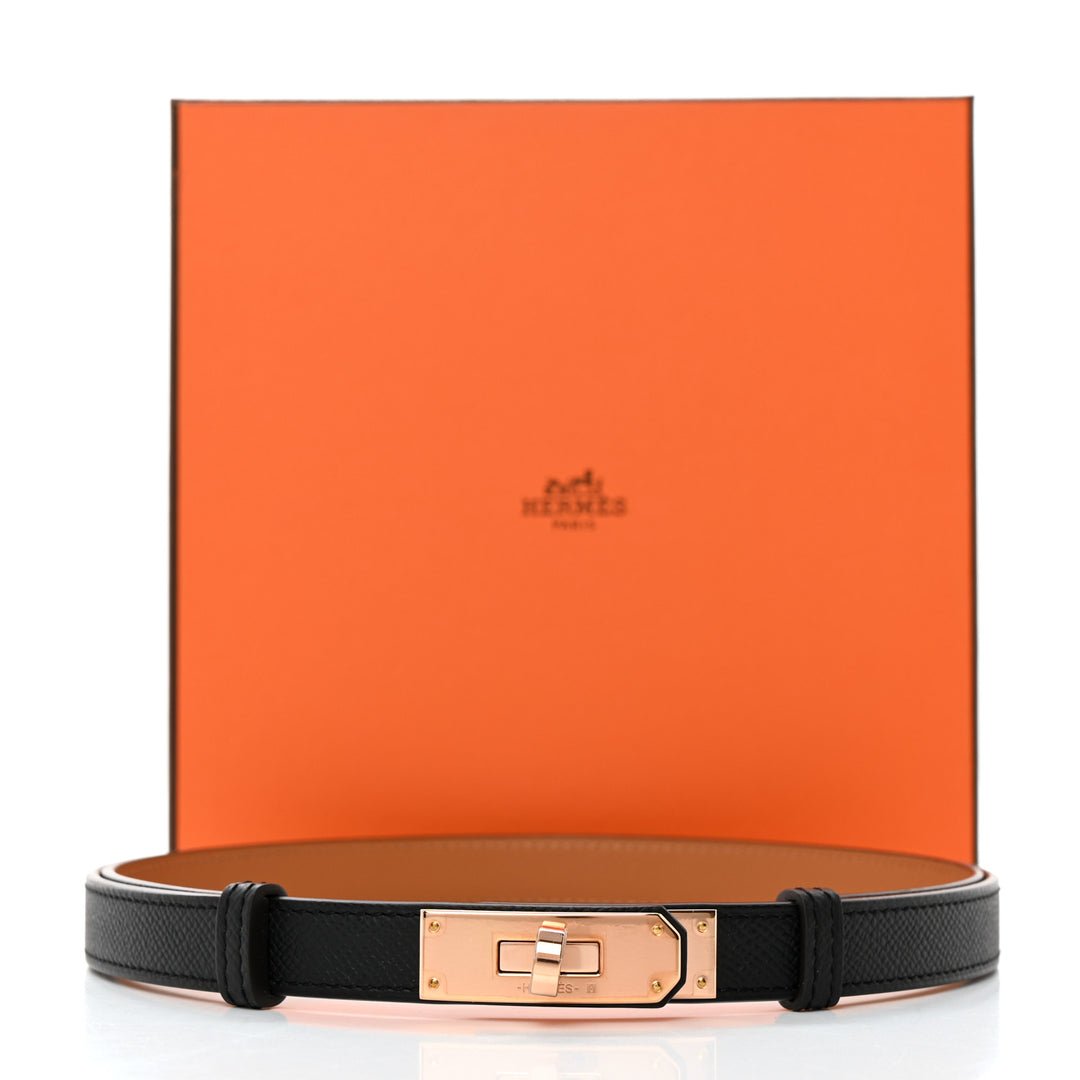 HERMÈS KELLY EPSOM CALFSKIN 18K ROSE GOLD PLATED BELT