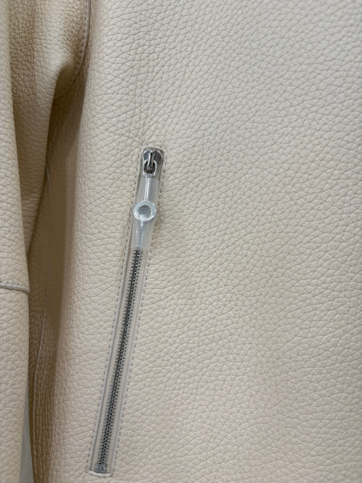 HERMÈS BIKER STYLE LEATHER JACKET