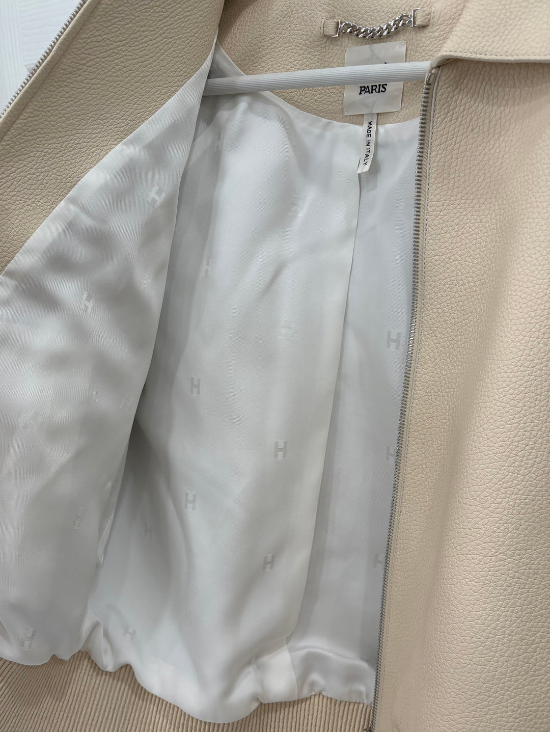 HERMÈS BIKER STYLE LEATHER JACKET