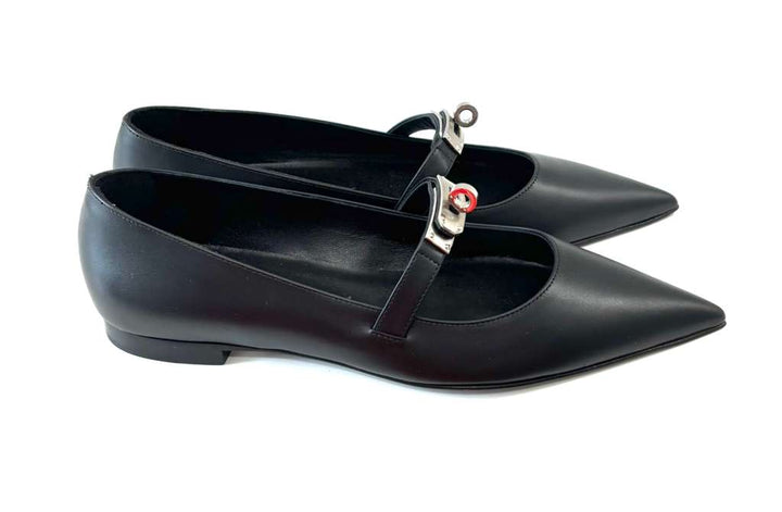 HERMÈS NAPPA LEATHER KELLY BALLET FLATS