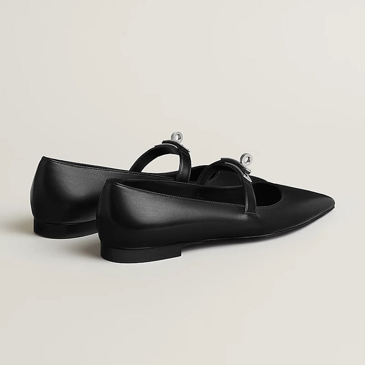 HERMÈS NAPPA LEATHER KELLY BALLET FLATS